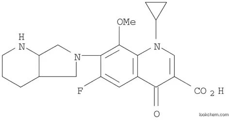 Molecular Structure of 354812-41-2 (1-cyclopropyl-7-(2,8-diazabicyclo[4.3.0]non-8-yl)-6-fluoro-8-methoxy-4 -oxo-quinoline-3-carboxylic acid)